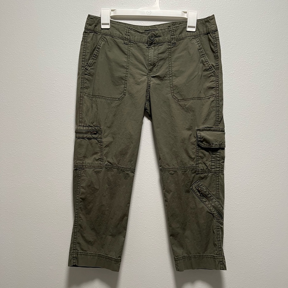 Y2K Army Green Capris Cargo Pants